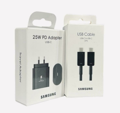 Cargador Samsung 25W con cable USB-C a USB-C premium - comprar online