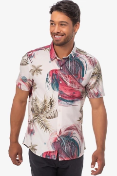 CAMISA ESTAMPADA ARARA VERMELHA