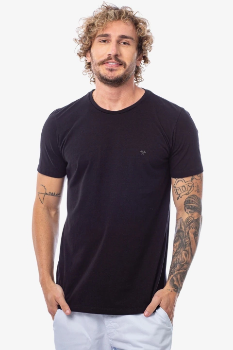 CAMISETA BÁSICA ALGODÃO PENTEADO
