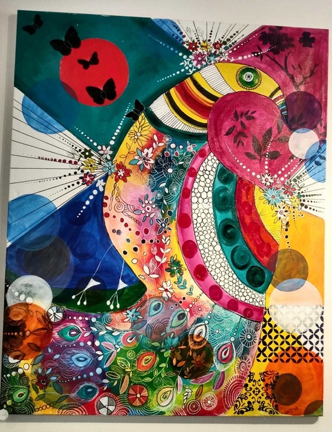 Grande pássaro-Pintura Acrílica