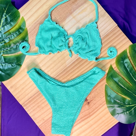 Biquíni Asa Delta Texturizado Verde