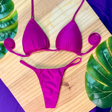 Biquíni Cortininha Glitter Pitaya