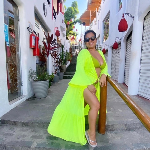 Saída Longa Verde Neon