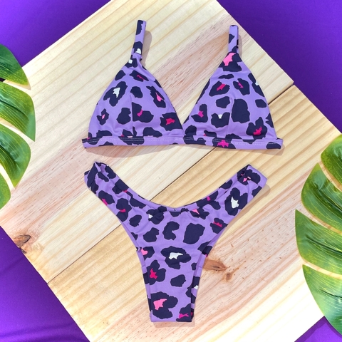 Biquíni Asa Delta Onça Lilás