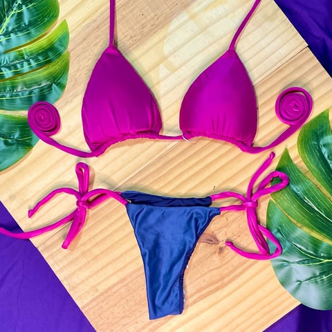 Biquíni Cortininha Glitter Mirtilo