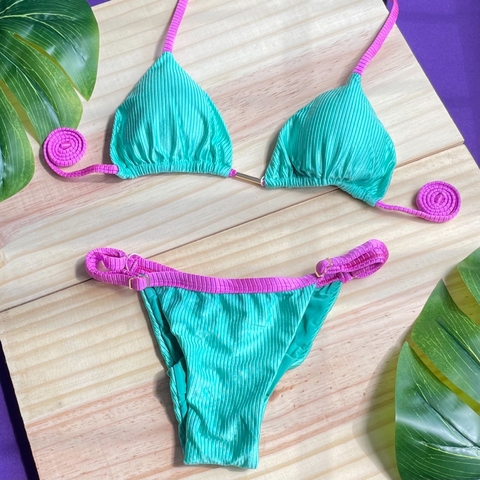 Biquíni Cortininha Canelado Glow Sereia