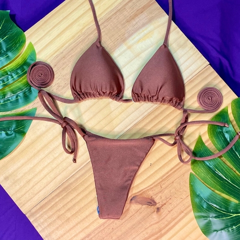 Biquíni Cortininha Glitter Chocolate