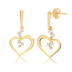 Brinco Coração Vertical - 10k