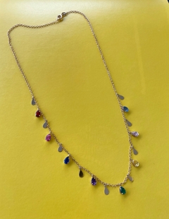 Gargantilha Pingentes Gotas - 10k na internet