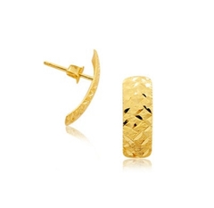 Brinco Chapa Laser Dourado 10k