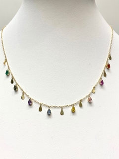 Gargantilha Pingentes Gotas - 10k - loja online