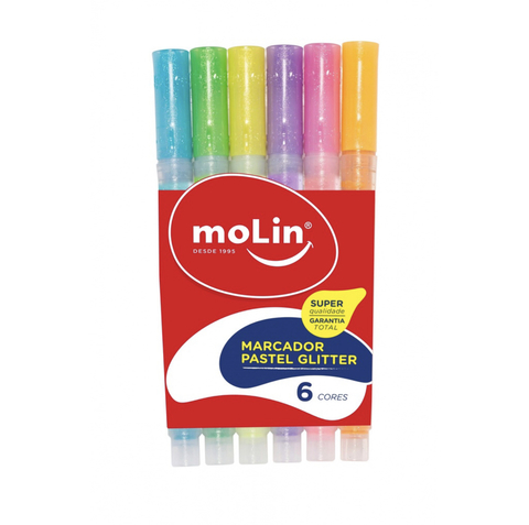 Kit marca texto glitter Molin