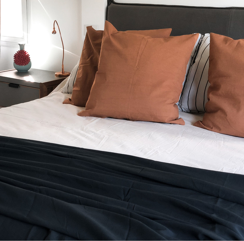 Almohadones de Tussor Brick