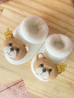 Sapatinho Tricot Ursinho Príncipe - Sofia Valentina Baby
