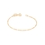 Pulseira Infantil folheado a ouro 14cm 550035