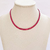 Colar Malha Rosa Escuro