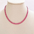 Colar Malha Rosa Claro