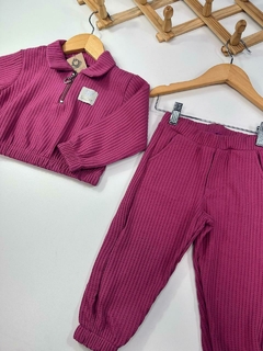 CONJ. MALHA TEXT. FUCSIA - Mini Look
