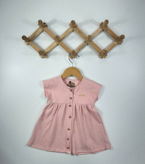 VESTIDO FEMININO TEXT. ROSA - comprar online