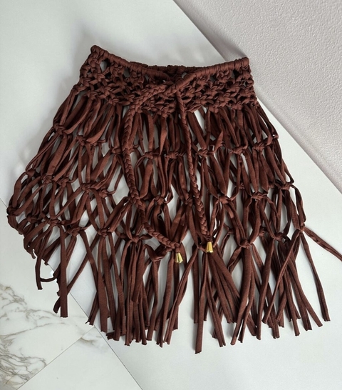 Saia saída Macramê marrom - comprar online