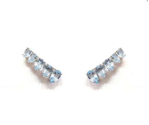 Earcuff gota em Topázio Sky