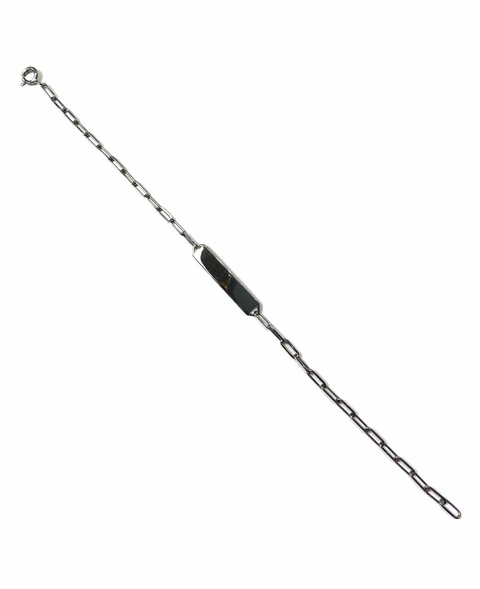 Pulseira Placa em Prata