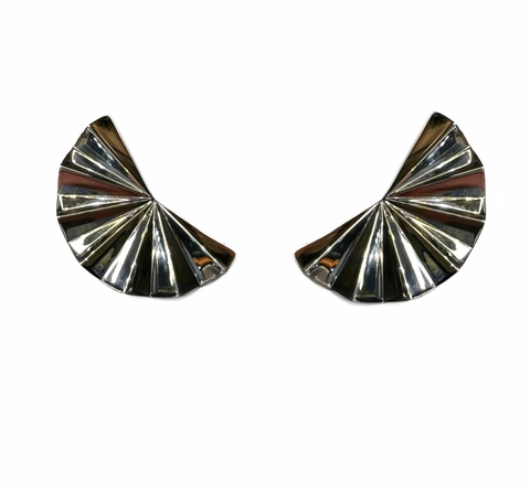 Brinco Leque Grande em Ouro Branco - comprar online