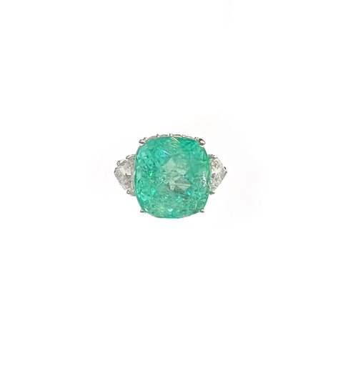 Anel em Esmeralda Colombiana e Diamantes - comprar online