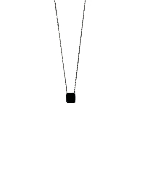 Colar Solitário em Quartzo Negro - comprar online