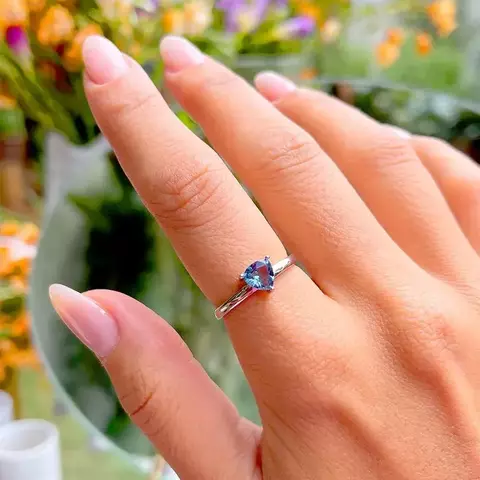 Anel Cristal Blue Triangular - comprar online