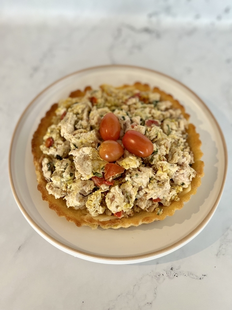 Tarta keto de pechuga de pollo SIN TACC