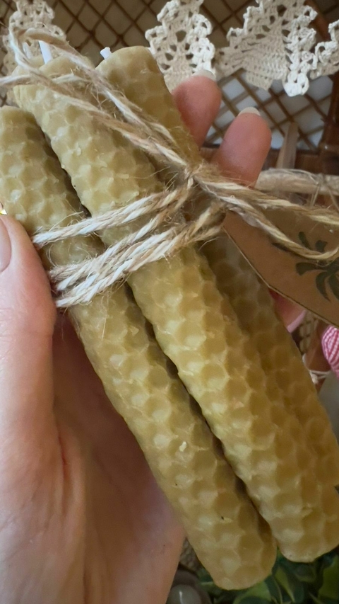 Kit 4 Velas Decorativas Cera de Abelha (A) - comprar online