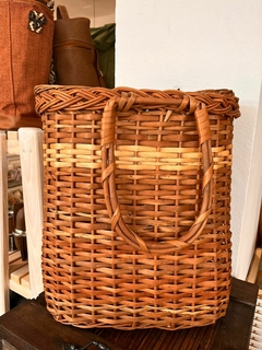 Canasta matera mimbre con tapa - comprar online