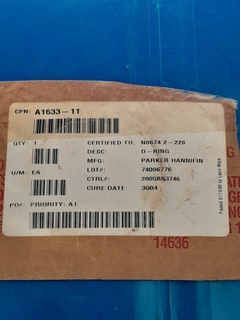 Anel de Vedação - PN/ A1633-11 (Und) - comprar online