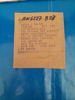 Anel de Vedação - PN/ MS28775-218 (Und) - comprar online