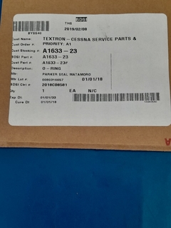 Anel de Vedação - PN/ A1633-23 (Und) - Loja RUMMOS - PEÇAS AERONAUTICAS BELÉM