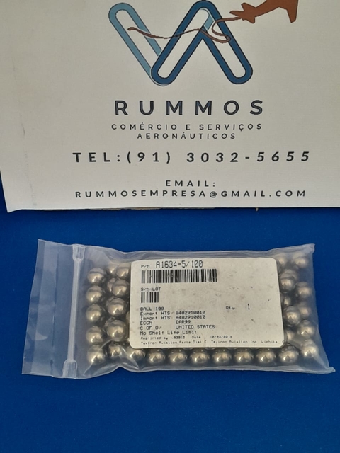 Esferas de Aço - PN/ A1634-5 (Pact c/100 Und)