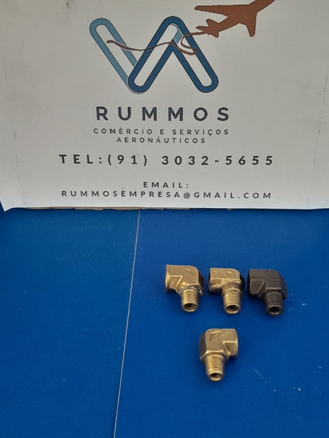 Cotovelo de Aeronave de Latão Encaixe Mangueira - PN/ AN914-2