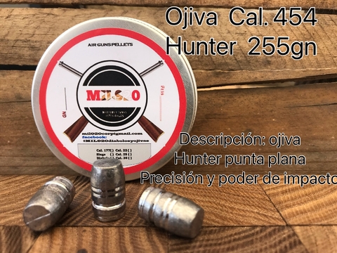 Ojiva Cal.454 hunter /255 gn