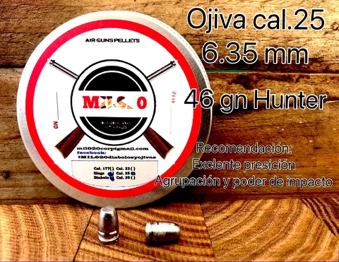 OJIVA CAL .25 / 6.35 MM / 46 gn Hunter