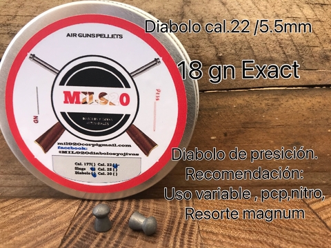 Diabolo Cal.22/5.5 mm - 18 gn