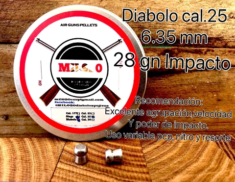 Diabolo Cal.25/6.35mm - 28 gn Impact