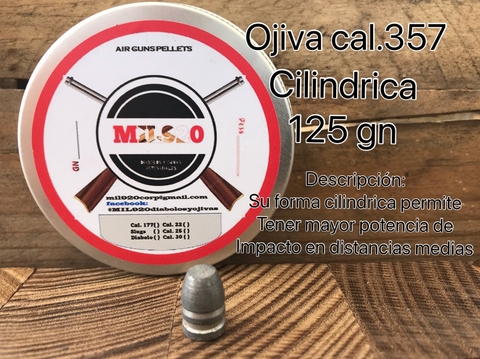 Ojiva Cal.357/9mm - 125 gn Hunter