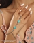 Pulseira Prata com Azul Turquesa