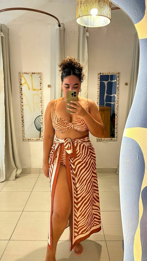 Canga/Pareô Zebra Marrom - comprar online