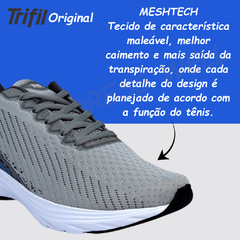 Tênis Masculino Trifil Esportivo Caminhada Corrida Leve Confortável Academia Casual Sola TPU/EVA - comprar online