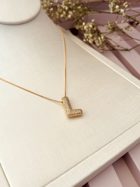 Colar inicial letra L - comprar online