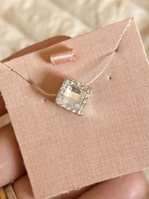 Berloque separador quadrado banhado a prata 925 - comprar online