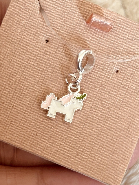 Berloque unicórnio banhado a prata 925 - comprar online