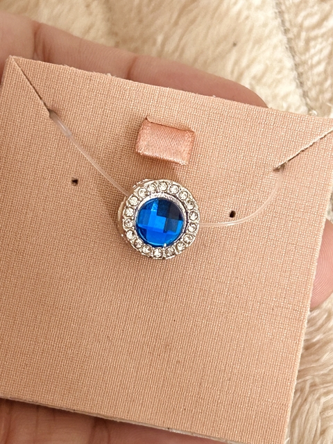 Berloque separador azul banhado a prata - comprar online